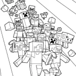 coloriage Minicraft pour primaire