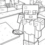 coloriage Minicraft de pour enfants