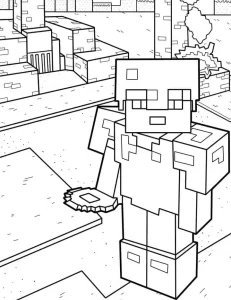 coloriage Minicraft de pour enfants
