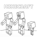 coloriage Minicraft a imprimer pour enfant de 4 ans