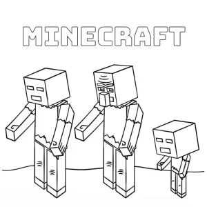 coloriage Minicraft à imprimer
