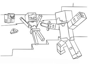 coloriage Minicraft de pour enfants