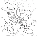 coloriage Minnie et découpage à imprimer