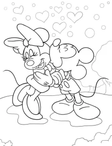 coloriage Minnie et découpage à imprimer