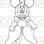 coloriage Minnie à imprimer pour enfant de 3 ans