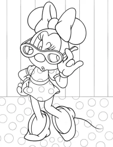 coloriage Minnie a telecharger