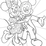 coloriage Minnie à imprimer kawaii