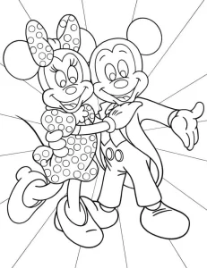 coloriage Minnie à imprimer kawaii