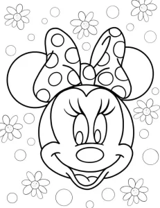 coloriage Minnie pour enfant de 8 ans