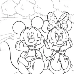 coloriage Minnie a dessiner en ligne