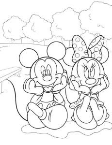 coloriage Minnie a dessiner en ligne