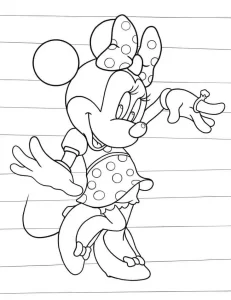 coloriage Minnie à imprimer pour enfant de 3 ans