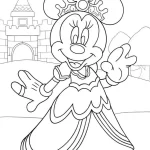 coloriage Minnie et découpage à imprimer