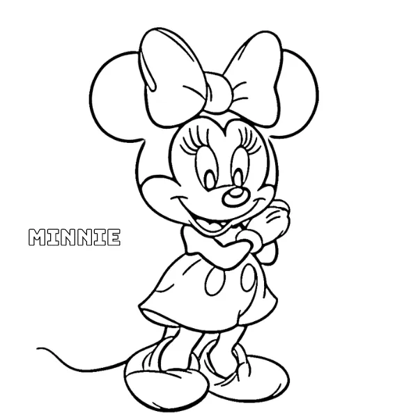 Tranh tô màu Minnie Mouse