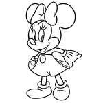 coloriage Minnie pour bebe a imprimer