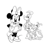 coloriage Minnie et ses amis gratuit à imprimer