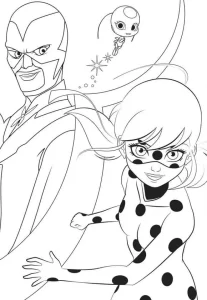 coloriage Miraculous et decoupage