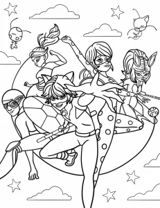 coloriage Miraculous pour enfants à télécharger