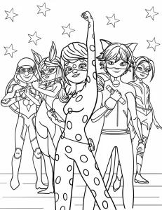 coloriage Miraculous et decoupage a imprimer gratuit