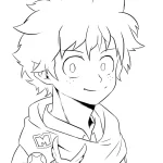 coloriage My Hero Academia et decoupage a imprimer gratuit