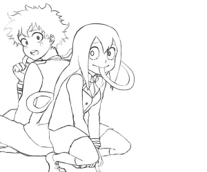 coloriage My Hero Academia pour enfant de 2 ans