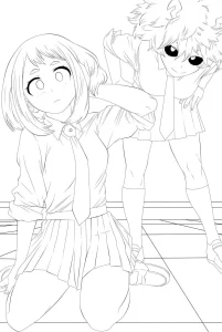 coloriage My Hero Academia educatif pour enfant