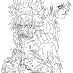 coloriage My Hero Academia et decoupage