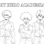 coloriage My Hero Academia et découpage à imprimer