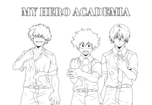coloriage My Hero Academia et découpage à imprimer