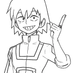coloriage My Hero Academia et decoupage a imprimer gratuit