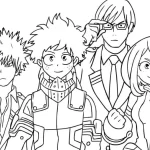 coloriage My Hero Academia pour enfant de 2 ans