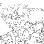 coloriage My Hero Academia pour enfant de 7 ans