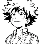 coloriage My Hero Academia à imprimer pour enfant de 2 ans