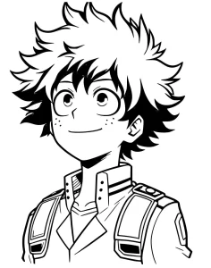 coloriage My Hero Academia à imprimer pour enfant de 2 ans