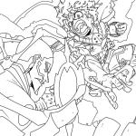 coloriage My Hero Academia à imprimer pour enfant de 2 ans