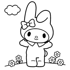 coloriage My Melody update pour enfant de 4 ans