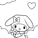 coloriage My Melody update à imprimer pour enfant de 4 ans