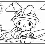 coloriage My Melody update et dessin a imprimer