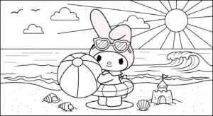 a imprimer coloriage My Melody update gratuit
