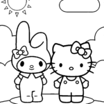 coloriage My Melody update a imprimer