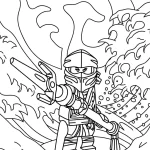 coloriage NinjaGo à imprimer pdf