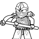 coloriage NinjaGo à imprimer pour enfant de 3 ans