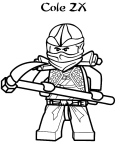 coloriage NinjaGo à imprimer pour enfant de 3 ans