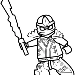 coloriage NinjaGo à imprimer pour enfant de 9 ans