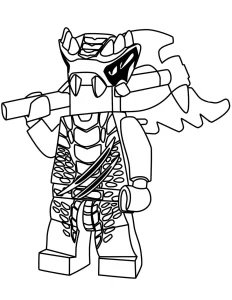 coloriage NinjaGo pour enfant de 5 ans