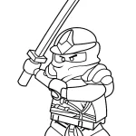 coloriage NinjaGo pour enfants a imprimer gratuit