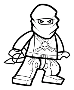 coloriage NinjaGo pour enfant de 5 ans