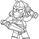 image pour coloriage NinjaGo enfant