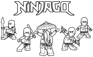 coloriage NinjaGo à imprimer pour enfant de 8 ans