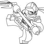 coloriage NinjaGo pour enfant de 6 ans